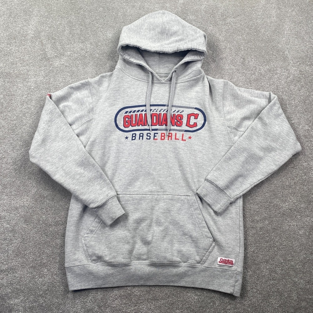 Cleveland Guardians Baseball Sweatshirt Stitches Unisex Adults Size M Gray